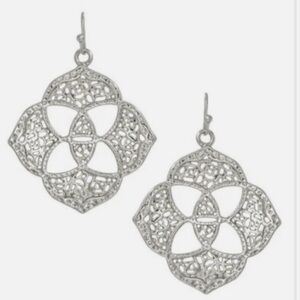Kendra Scott Dawn Logo Silver Earrings
